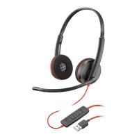 POLY Blackwire 3220 Auscultadores Com fios Fita de cabeça Escritório/Call center USB Type-A Preto