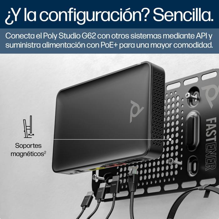 Poly Studio G62 Video Conferencing System With Mounting Plate Kit No Power Cord TAA — imagem 20 de 30