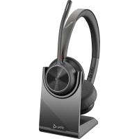 POLY Voyager 4320 Auscultadores Sem fios Fita de cabeça Chamadas/Música Bluetooth Suporte de carregamento Preto