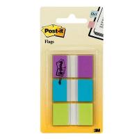 Post-It Flags, Purple, Blue, Green, 1 in Wide, 60/On-the-Go Dispenser bandeira autocolante 60 folhas