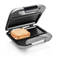 Princess 127003 máquina para fazer sanduíches 750 W Preto, Prateado