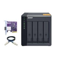QNAP TL-D400S Caixa para Discos Rígidos Compartimento HDD/SSD Preto, Cinzento 2.5/3.5''