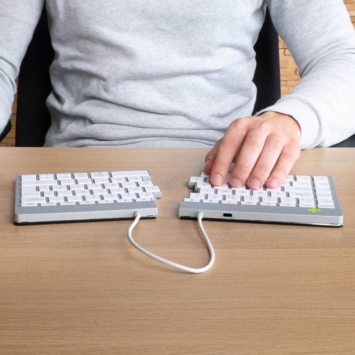 R-Go Tools Teclado ergonómico R-Go Split Break com software de pausa, teclado ergonómico dividido, QWERTY (PT), bluetooth — imagem 9 de 32