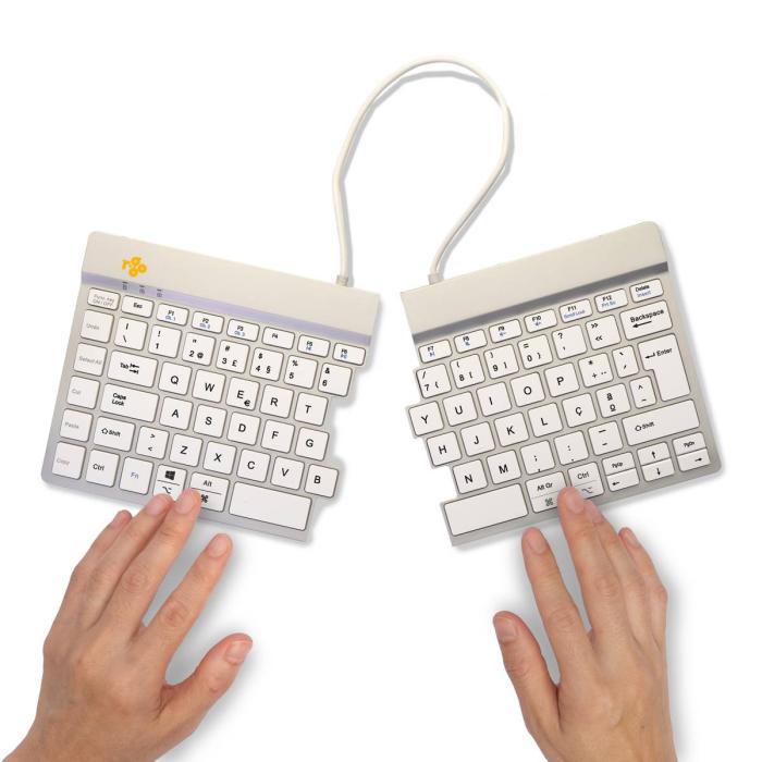 R-Go Tools Teclado ergonómico R-Go Split Break com software de pausa, teclado ergonómico dividido, QWERTY (PT), bluetooth — imagem 22 de 32