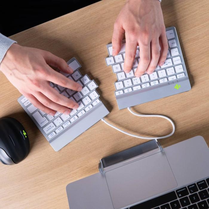 R-Go Tools Teclado ergonómico R-Go Split Break com software de pausa, teclado ergonómico dividido, QWERTY (PT), bluetooth — imagem 8 de 32