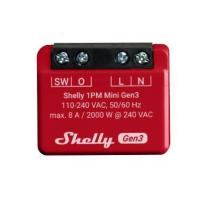 Shelly 1PM Mini Gen3 Interruptor inteligente 1P Vermelho