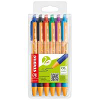 STABILO pointball Preto, Azul, Verde, Vermelho, Turquesa, Violeta Esferográfica com clipe 6 unidade(s)