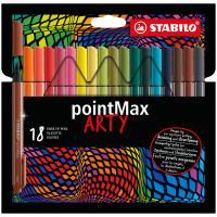 STABILO pointMax ARTY caneta fineliner Médio Multicor 18 unidade(s)