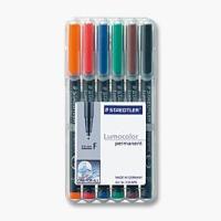 Staedtler 318 WP6 marcador permanente Preto, Azul, Castanho, Verde, Laranja, Vermelho 6 unidade(s)
