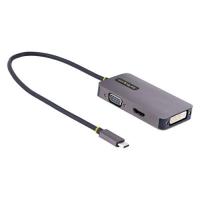 StarTech.com 118-USBC-HDMI-VGADVI adaptador gráfico USB 3840 x 2160 pixels Cinzento