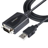 StarTech.com 1P3FPC-USB-SERIAL adaptador para cabos DB-9 USB Type-A (4 pin) USB 2.0 Preto