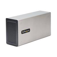 StarTech.com 2TBT3-PCIE-ENCLOSURE base & duplicador de portas Com fios Thunderbolt 3 Prateado