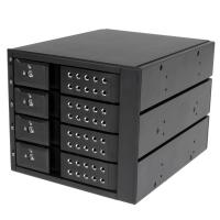 StarTech.com Backplane para armário rack móvel hot-swap sem bandeja em alumínio com 4 baías para SAS II/SATA III de 3,5 pol. - HDD de 6 Gbps