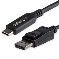 StarTech.com CDP2DP146B adaptador de cabo de vídeo 1,8 m USB Type-C DisplayPort Preto