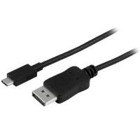 StarTech.com CDP2DPMM3MB adaptador de cabo de vídeo 3 m USB Type-C DisplayPort Preto