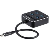 StarTech.com Concentrador USB-C de 4 portas - 4x USB-A - Preto