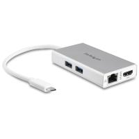 StarTech.com DKT30CHPDW base & duplicador de portas Com fios USB 3.2 Gen 1 (3.1 Gen 1) Type-C Prateado, Branco