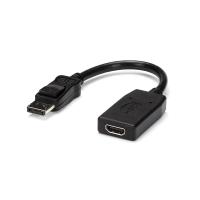 StarTech.com DP2HDMI adaptador de cabo de vídeo 0,24 m HDMI Type A (Standard) DisplayPort Preto
