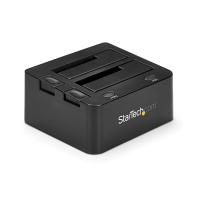 StarTech.com Estação de encaixe de disco rígido dupla USB 3.0 com UASP para SSD/HDD de 2,5/3,5 pol. – SATA 6 Gbps