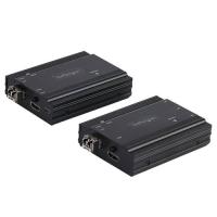 StarTech.com Extensor KVM HDMI de 4K através de fibra - Vídeo HDMI e Comutador KVM/Extensor de consola remoto USB - até 300 m (Multimodo) - 2x módulos SFP+ MMF de 10G - Kit de extensão KVM (TX/RX)