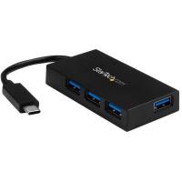 StarTech.com HB30C4AFS hub de interface USB 3.2 Gen 1 (3.1 Gen 1) Type-C 5000 Mbit/s Preto
