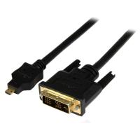 StarTech.com HDDDVIMM2M adaptador de cabo de vídeo 2 m Micro-HDMI DVI-D Preto