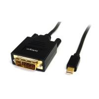 StarTech.com MDP2DVIMM6 adaptador de cabo de vídeo 1,8 m Mini DisplayPort DVI-D Preto