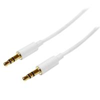 StarTech.com MU2MMMSWH cabo de áudio 2 m 3.5mm Branco