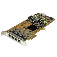 StarTech.com Placa de rede PCIe de alimentação sobre Ethernet Gigabit de 4 portas - NIC PSE / PoE PCI Express