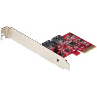 StarTech.com Placa PCIe SATA - Placa de expansão SATA PCIe de 2 portas - 6 Gbps - Perfil completo/baixo - Adaptador/Controlador PCI Express para SATA - RAID SATA ASM1062R - Conversor PCIe para SATA
