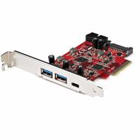 StarTech.com Placa PCIe USB de 5 portas - Placa PCIe USB 3.1 Gen 2 de 10 Gbps com 1x USB-C e 2x USB-A - 1x IDC de 2 portas (Expansão de Header USB de 5 Gbps interno) - Placa controladora PCI Express USB C