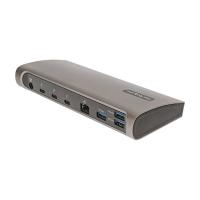 StarTech.com TB4CDOCKUE base & duplicador de portas Com fios Thunderbolt 4 Preto, Cinzento