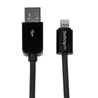 StarTech.com USBLT1MB 1m USB A Relâmpago Preto cabo para telemóvel