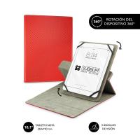 SUBBLIM SUB-CUT-3RE002 capa para tablet 25,6 cm (10.1'') Fólio Vermelho