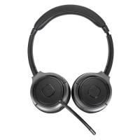 Targus AEH104GL auscultador Auscultadores Com fios e sem fios Fita de cabeça Chamadas/Música USB Type-C Bluetooth Preto