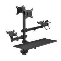 TooQ Suporte de mesa para TPV/Impressora/Monitores de 17” a 32”/Terminal/Leitor/Teclado