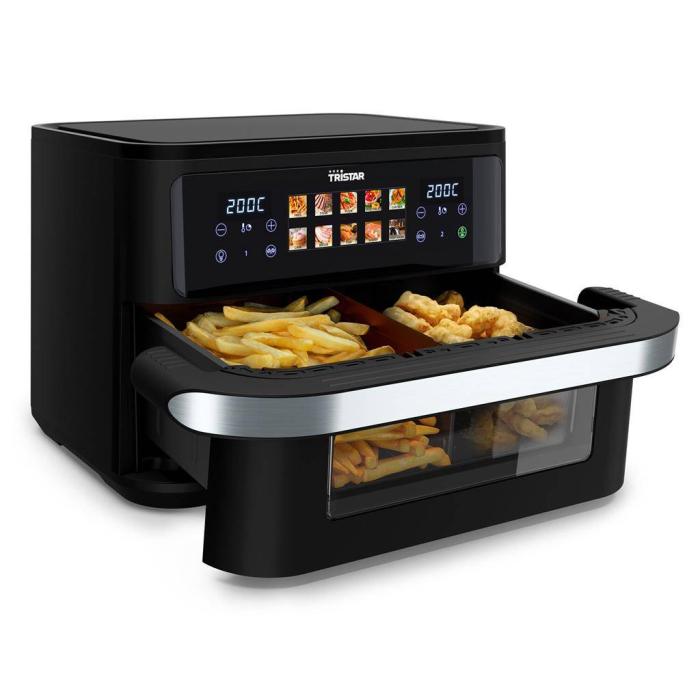 Tristar Duplo 10 l Independente 2800 W Fritadeira a ar quente Preto, Aço inoxidável — imagem 7 de 10