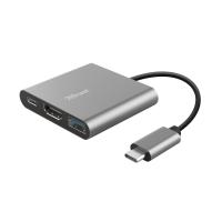 Trust Dalyx USB 3.2 Gen 1 (3.1 Gen 1) Type-C Alumínio, Preto