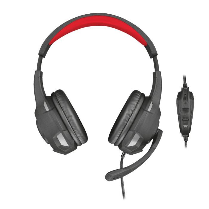 Trust GXT 307 RAVU Auscultadores Com fios Fita de cabeça Jogos Preto, Vermelho — imagem 3 de 6
