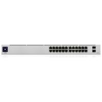Ubiquiti UniFi 24-Port PoE Gerido L2/L3 Gigabit Ethernet (10/100/1000) Power over Ethernet (PoE) 1U Prateado