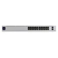 Ubiquiti UniFi Pro 24-Port PoE Gerido L2/L3 Gigabit Ethernet (10/100/1000) Power over Ethernet (PoE) 1U Prateado