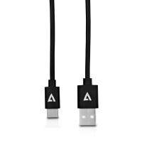 V7 V7U2AC-2M-BLK-1E cabo USB USB 2.0 USB A USB C Preto