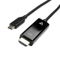 V7 V7UCHDMI-2M adaptador de cabo de vídeo USB Type-C HDMI Preto