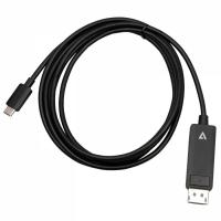 V7 V7USBCDP14-2M adaptador de cabo de vídeo DisplayPort USB Type-C Preto