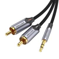 Vention BCNBI cabo de áudio 3 m 3.5mm 2 x RCA Cinzento