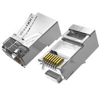 Vention IDFR0-10 conector RJ-45 Prateado, Transparente
