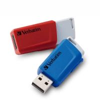 Verbatim Store 'n' Click unidade de memória USB 32 GB USB Type-A 3.2 Gen 1 (3.1 Gen 1) Azul, Cinzento, Vermelho