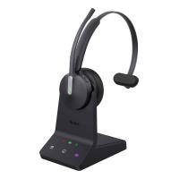 Yealink WH64 Mono UC Auscultadores Sem fios Fita de cabeça Escritório/Call center USB Type-C Bluetooth Preto