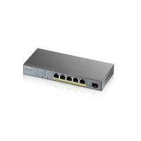 Zyxel GS1350-6HP-EU0101F switch de rede Gerido L2 Gigabit Ethernet (10/100/1000) Power over Ethernet (PoE) Cinzento